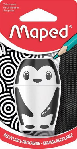 Maped, Sharpener One Hole with Barrel, SHAKKY PANDA or PENGUIN, Single Unit