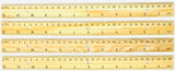 Wooden Ruler, Brown, 30cm / 12 inch