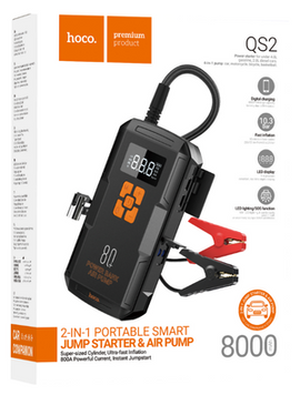 Hoco QS2 2-in-1 Portable Smart Jump Starter and Air Pump with Power Bank