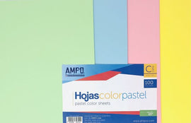 Ampo Pastel Color Sheets,Letter Size,100 Sheets