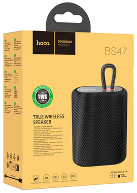 Hoco BS47 Uno Sports True Wireless BT Speaker, BLACK