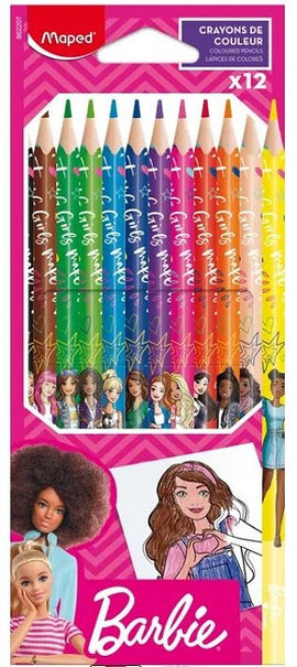 Maped Barbie Coloured Pencils, 12ct