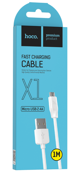 Hoco X1 Rapid Fast Charging Data Cable USB A to Micro (Length 1 meter)