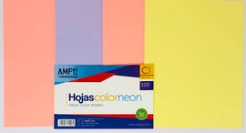 Ampo Neon Color Sheets,Letter Size,100 Sheets