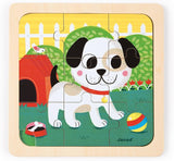 Janod Wooden Puzzle Titus Dog, 9 piece