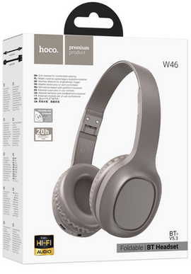 Hoco W46 Charm Foldable BT Headset, ASH GRAY