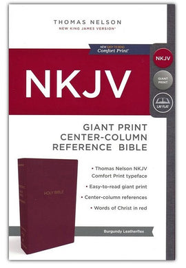 New KJV Giant Print Bible, Burgundy Leathersoft Cover