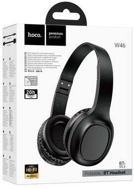 Hoco W46 Charm Foldable BT Headset, BLACK