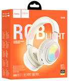 Hoco W48 Focus BT Headphones with soft ambient lights, WHITE