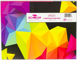 Scholar Construction Pad, 9" x 12", 24 pages, assorted colours