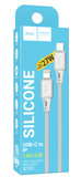 Hoco X101 Silicone Charging Data Cable, Type-C to iPhone, GRAY