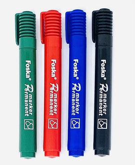 Foska Permanent Markers, 4 pack