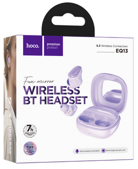 Hoco EQ13 Fun Mirror True Wireless BT Headset, PURPLE