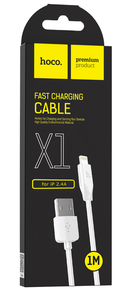 Hoco X1 Rapid Fast Charging Data Cable USB A to iPhone (Length 1m)