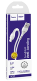 Hoco X37 Anti-Bending Cool Charging Data Cable for Micro, WHITE