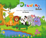 Winners Drawing Book 12in x 10in, 24 Sheets, Assorted Patterns