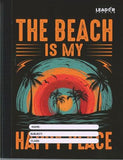 Leader Composition Notebooks, 10x8in, Hardcover, THE BEACH IS MY HAPPY PLACE