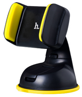 Hoco CA5 Suction Disc Mobile Phone Car Holder, BLACK & YELLOW