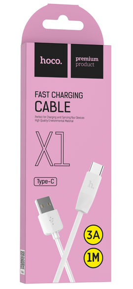 Hoco X1 Rapid Fast Charging Data Cable USB A to Type-C (Length 1m)