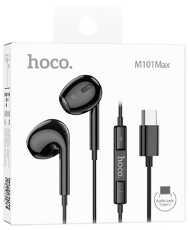 Hoco M101 Max Type-C Wired Digital earphones with Mic, BLACK