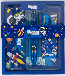 Space Adventure Stationery Set with Metal Pencil Case