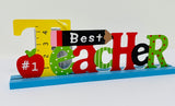 Best Teacher Wooden Sign