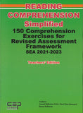 Reading Comprehension Simplified, TEACHERS' EDITION BY A. Balkaran & R. Balkaran