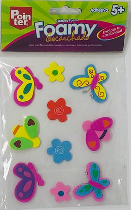 Pointer, Glitter Foam Stickers, Butterflies