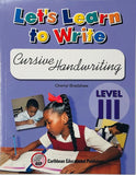 Let's Learn to Write, Cursive Handwriting, Level 3 BY C. Bradshaw