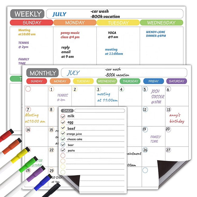 Magnetic Dry Erase 3 Whiteboard Planner Set – Charrans.com